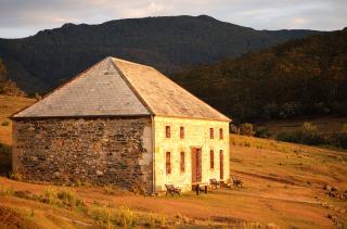 Commissariat Store; Maria Island. This beautifully restored building dates from the original convict settlement. The convict settlement was founded in 1825 and was intended for convicts convicted of “light offences”.