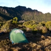 Camp on the ridgeline just south of The Lonely Tarns near Mt Anne.